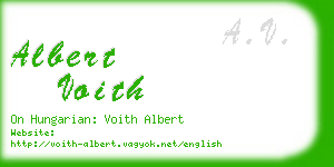 albert voith business card